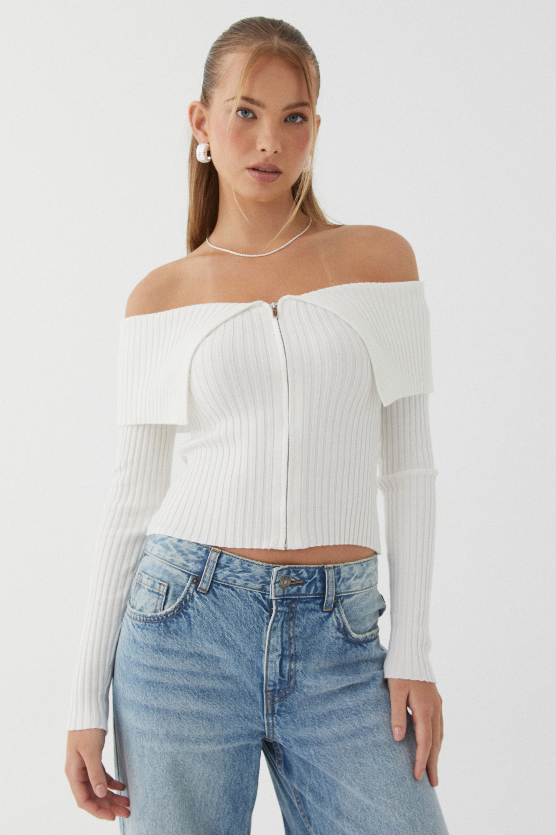 Kenzie Off The Shoulder Rib Knit