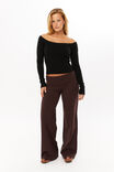 Kristy Off Shoulder Knit Top, BLACK - alternate image 3