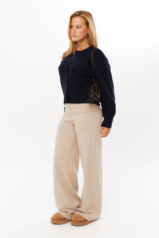 Quinn Cable Knit Cardigan, MIDNIGHT NAVY