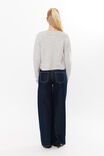Brydie Button Through Cardigan, GREY MARLE - alternate image 3