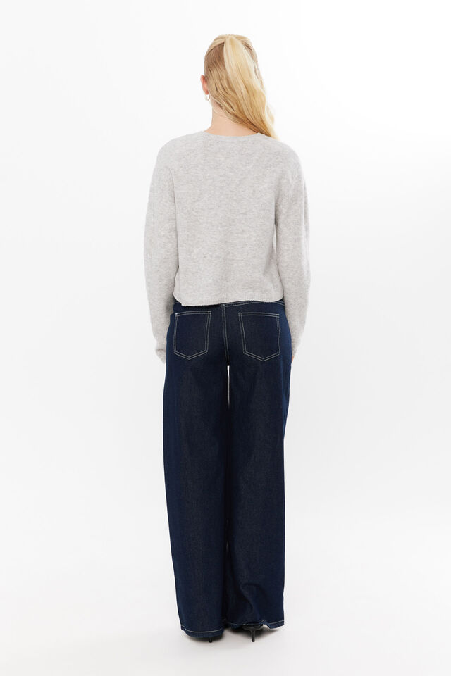 Brydie Button Through Cardigan, GREY MARLE