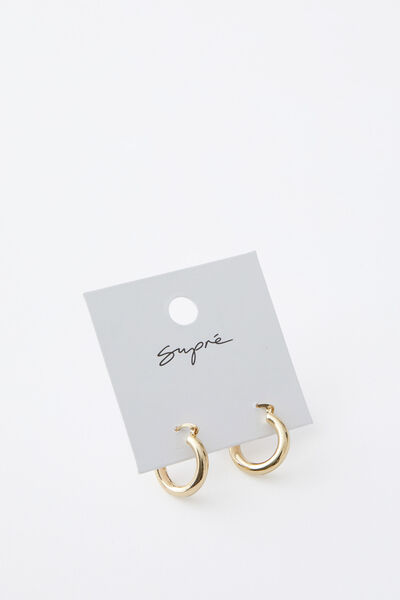 Earring Single Pack, GOLD/CLASSIC HOOP