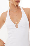 Soft Andi Halter Top, WHITE - alternate image 3