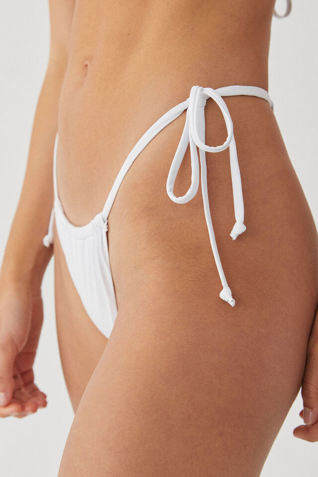 String Bikini Bottom, WHITE