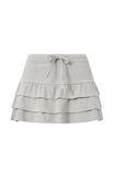 Elena Jersey Frill Mini Skirt, GREY MARLE - alternate image 6