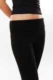 Fold Back Flare Pant, BLACK - alternate image 3