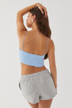 Luxe Cropped V Neck Cami, RUMOUR BLUE - alternate image 3