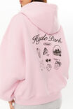 Ella Oversized Fleece Hoodie, JASMINE PINK/HYDE PARK PICNIC - alternate image 4