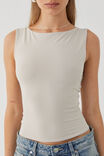 Luxe Backless Tank, COOL BEIGE - alternate image 3