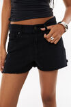 Boyfriend Denim Short, BACK IN BLACK - alternate image 4