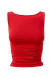 Super Smooth Ruched Tank, ROGUE RED - alternate image 6