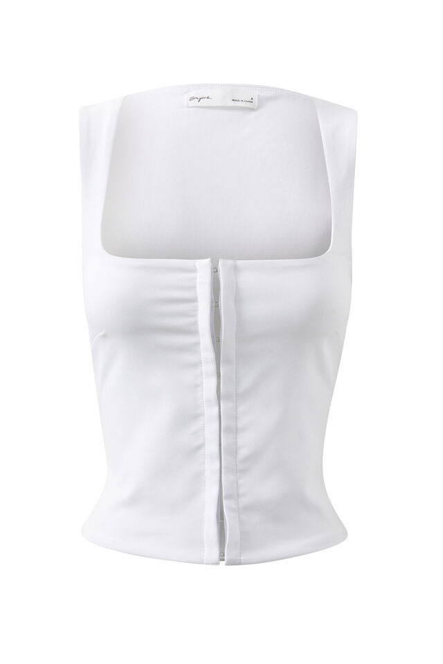 Gabby Tailored Tank, WHITE