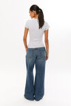 Lexy Rib Button Through Tee, GREY MARLE - alternate image 3
