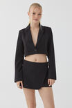 Carli Cropped Blazer, BLACK - alternate image 1