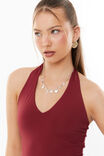 Luxe Halter Top, DEEP CHERRY - alternate image 4