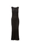 Nadia Open Knit Maxi Dress, BLACK - alternate image 6