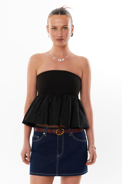 Bella Bubble Top, BLACK