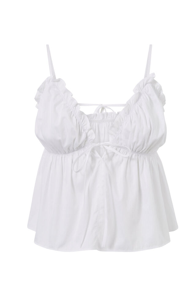 Tori Babydoll Cami, WHITE