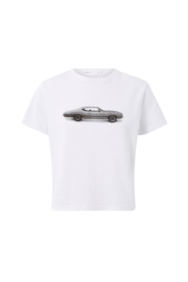 Everyday Graphic Tee, WHITE/FAST CAR