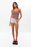 Becky Rib Tank, DARK PLUM/WHITE STRIPE - alternate image 2