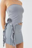 Luxe Strapless Frill Top, FOSSIL GREY - alternate image 2