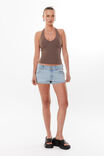 Luxe Halter Top, BROWN CAROB - alternate image 2