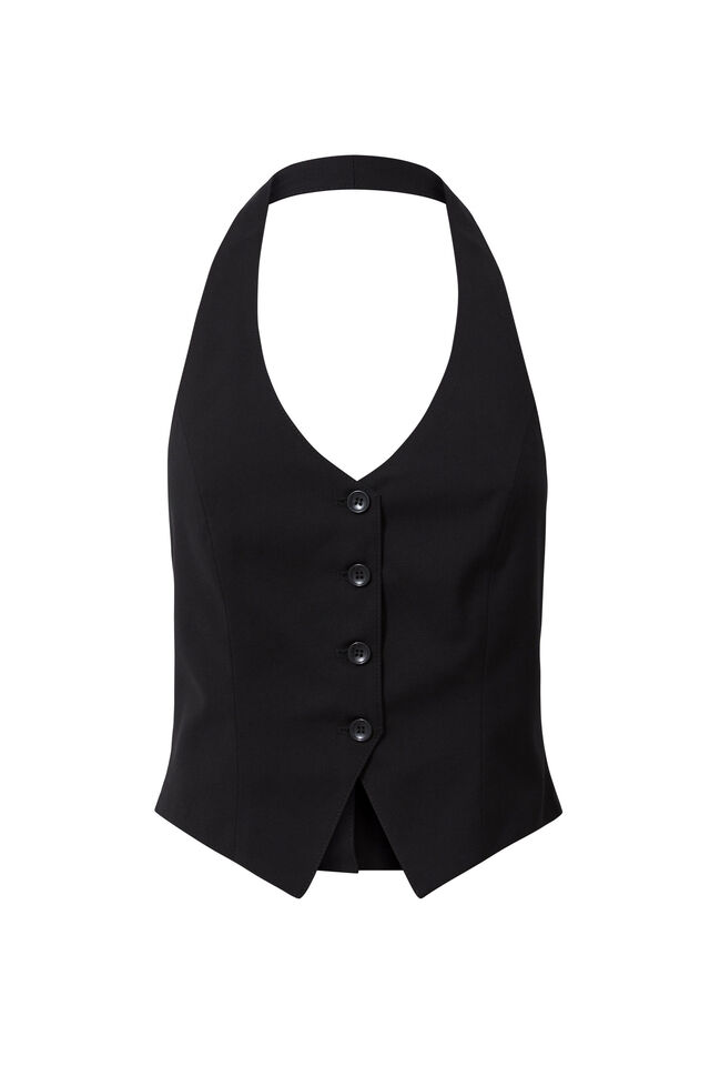 Bailey Halter Top, BLACK