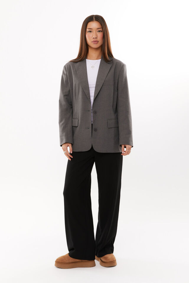 Vienna Baggy Blazer, CHARCOAL MARLE