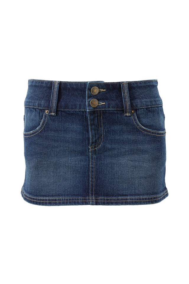 Y2k Denim Mini Skirt, BRITNEY BLUE