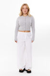 Kendal Cropped Knit Cardigan, GREY MARLE - alternate image 2