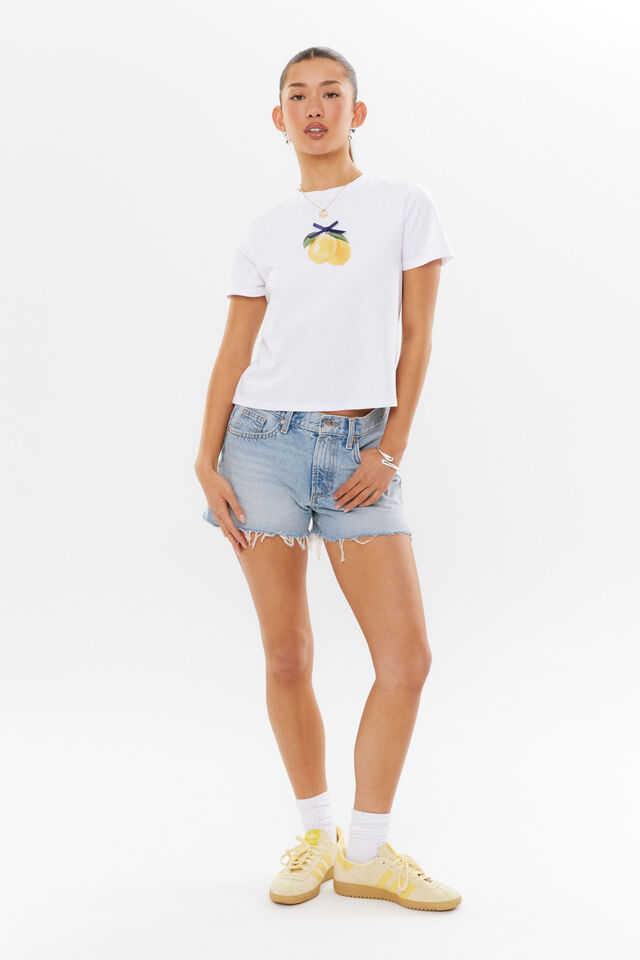 Lemon Graphic Tee, WHITE/LEMONS