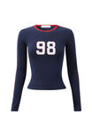 Gracie Long Sleeve Graphic Top, NAVY LEAGUE/98 - alternate image 6