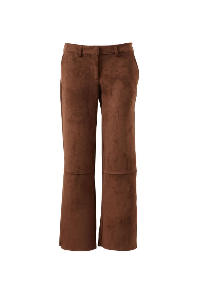 Ebony Faux Suede Pant, MOCHA BROWN