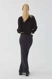 Soft Twist Maxi Skirt, BLACK - alternate image 3