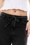 Tie Front Barrel Jean, VINTAGE BLACK - alternate image 4