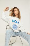 Alison Boyfriend Printed Jumper, LIGHT GREY MARLE/LCN UCLA LOGO