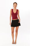 Estelle Pleated Mini Skort, BLACK - alternate image 1
