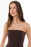 Soft Longline Tube Top, ESPRESSO BROWN - alternate image 4