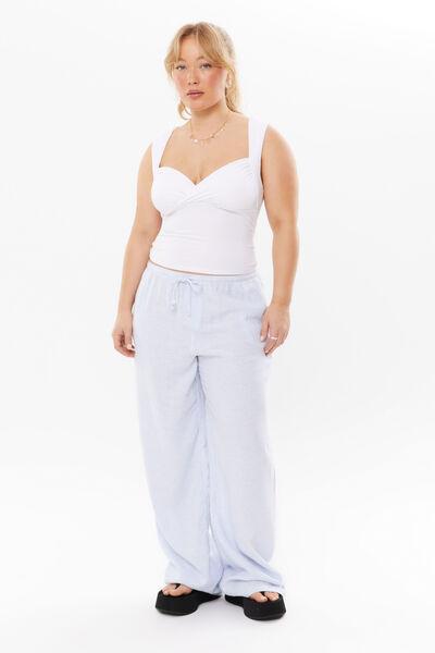 Henley Relaxed Linen Pant, DELICATE BLUE STRIPE