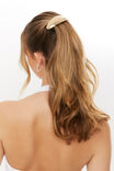 Hair Barrette, GOLD/METAL OVAL - alternate image 2