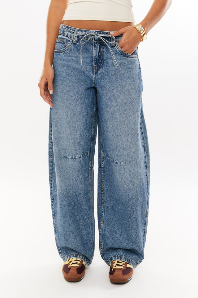 Low Rise Barrel Jean, ORLANDO BLUE
