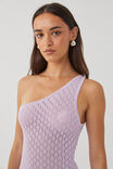 Gwen Crochet One Shoulder Dress, LIGHT LILAC - alternate image 4