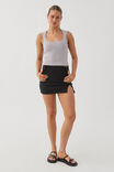 Finley Split Mini Skirt, BLACK - alternate image 1