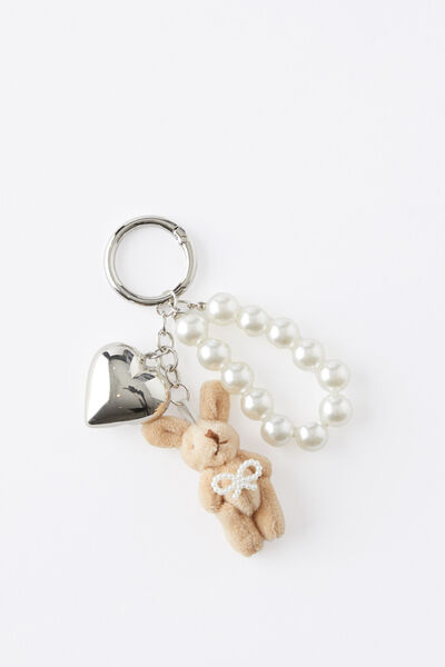 Bag Charm, BUNNY & PEARLS