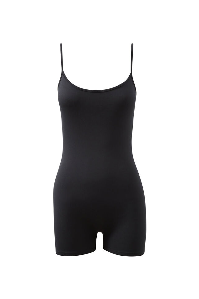 Ruby Sleeveless Romper, BLACK