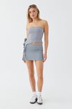 Luxe Strapless Frill Top, FOSSIL GREY - alternate image 4