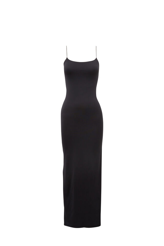 Luxe Sleeveless Maxi Dress, BLACK