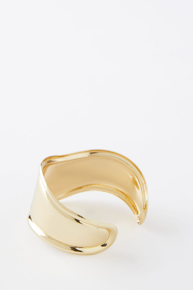 Single Bangle, GOLD/WIDE CUFF