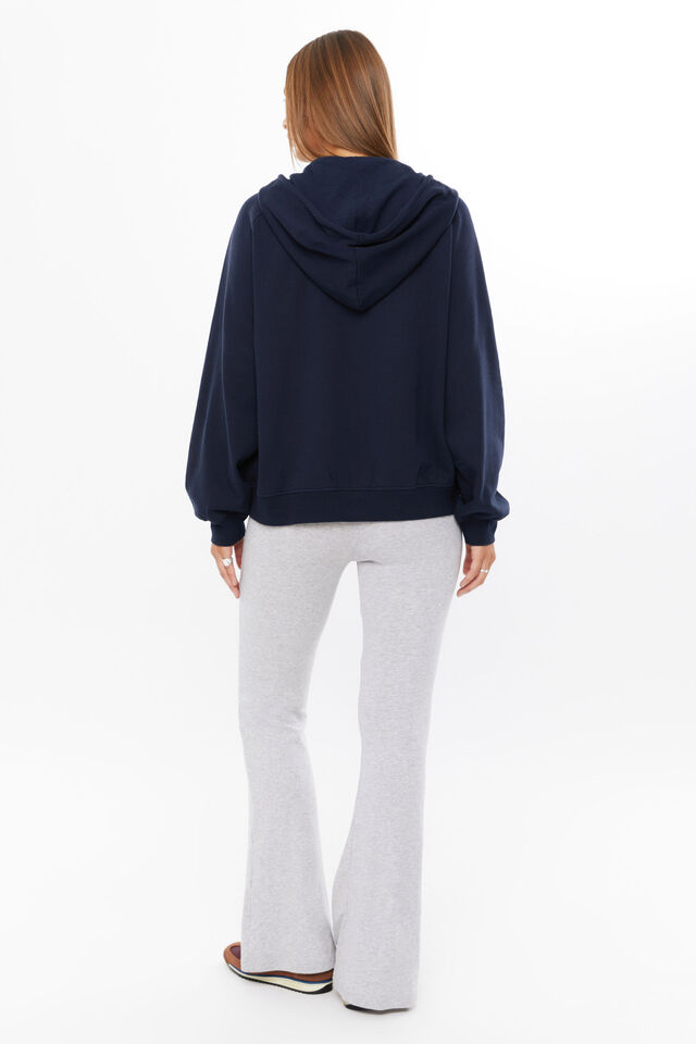 Josie Oversized Zip Through Hoodie, NIGHT NAVY