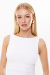 Super Smooth Ruched Tank, SUMMER WHITE - alternate image 4